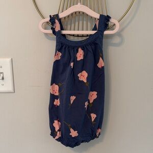 Tea Collection Blue and Pink Floral One Piece